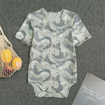 Chinese Sea Dragon Pattern Print Men's Bodysuit