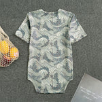 Chinese Sea Dragon Pattern Print Men's Bodysuit