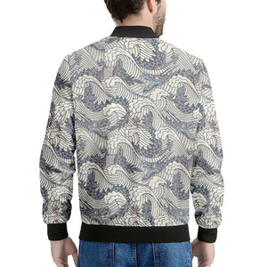 Chinese Sea Dragon Pattern Print Men's Bomber Jacket