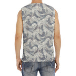 Chinese Sea Dragon Pattern Print Men's Fitness Tank Top