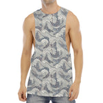Chinese Sea Dragon Pattern Print Men's Muscle Tank Top