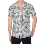 Chinese Sea Dragon Pattern Print Men's Shirt