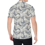 Chinese Sea Dragon Pattern Print Men's Shirt