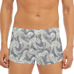 Chinese Sea Dragon Pattern Print Men's Short Boxer Briefs