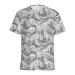 Chinese Sea Dragon Pattern Print Men's Sports T-Shirt