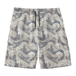Chinese Sea Dragon Pattern Print Men's Swim Trunks