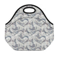 Chinese Sea Dragon Pattern Print Neoprene Lunch Bag