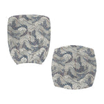 Chinese Sea Dragon Pattern Print Office Chair Cover