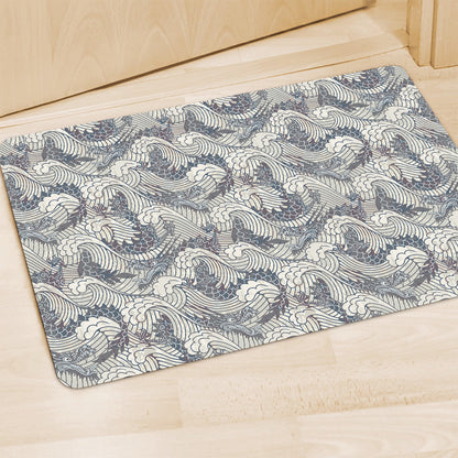Chinese Sea Dragon Pattern Print Polyester Doormat