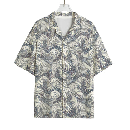 Chinese Sea Dragon Pattern Print Rayon Hawaiian Shirt