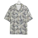 Chinese Sea Dragon Pattern Print Rayon Hawaiian Shirt