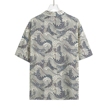 Chinese Sea Dragon Pattern Print Rayon Hawaiian Shirt