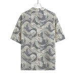Chinese Sea Dragon Pattern Print Rayon Hawaiian Shirt