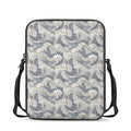 Chinese Sea Dragon Pattern Print Rectangular Crossbody Bag