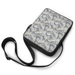 Chinese Sea Dragon Pattern Print Rectangular Crossbody Bag