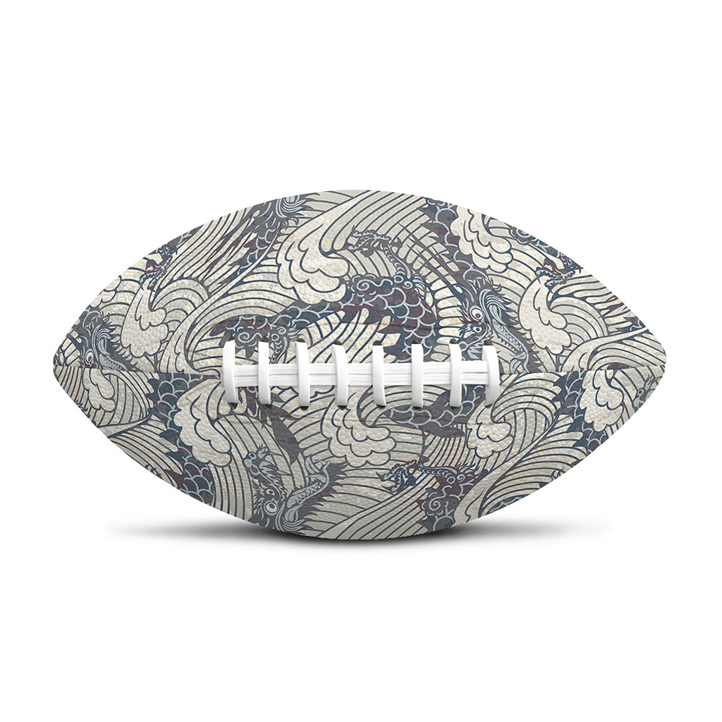 Chinese Sea Dragon Pattern Print Rugby Ball