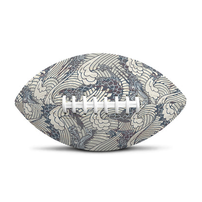 Chinese Sea Dragon Pattern Print Rugby Ball