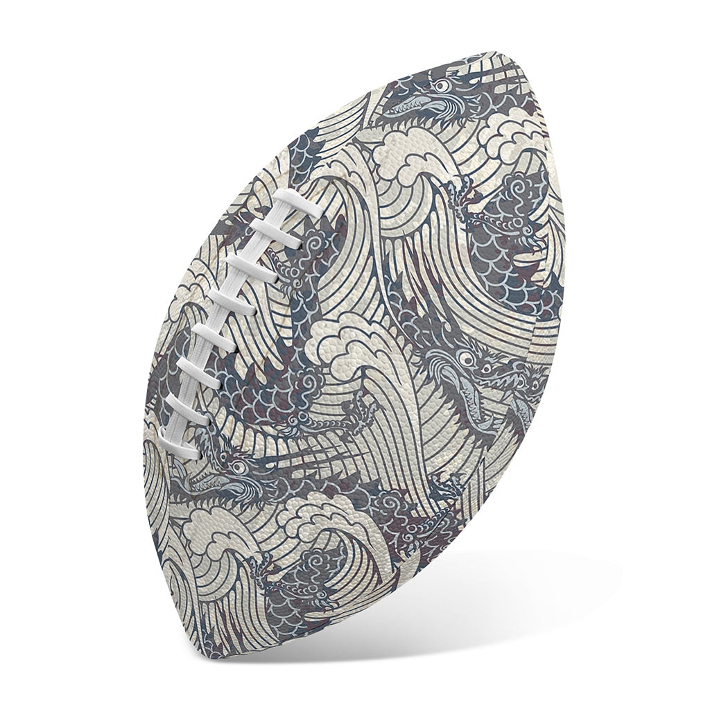 Chinese Sea Dragon Pattern Print Rugby Ball