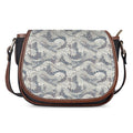 Chinese Sea Dragon Pattern Print Saddle Bag