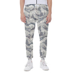 Chinese Sea Dragon Pattern Print Scuba Joggers