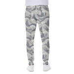 Chinese Sea Dragon Pattern Print Scuba Joggers