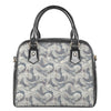 Chinese Sea Dragon Pattern Print Shoulder Handbag