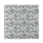 Chinese Sea Dragon Pattern Print Silk Bandana