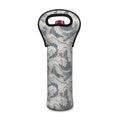Chinese Sea Dragon Pattern Print Single Neoprene Wine Tote