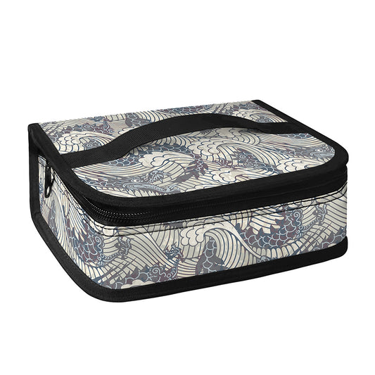 Chinese Sea Dragon Pattern Print Small Lunch Bag