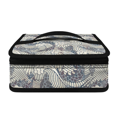 Chinese Sea Dragon Pattern Print Small Lunch Bag