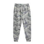 Chinese Sea Dragon Pattern Print Sweatpants