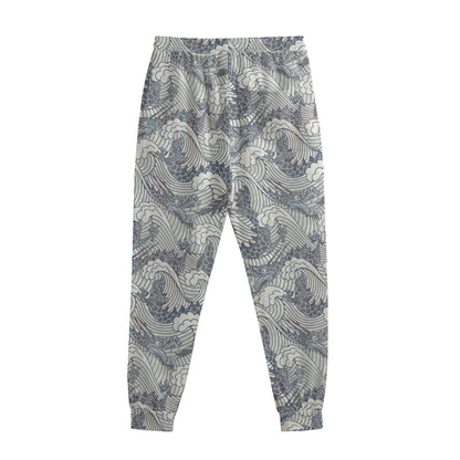 Chinese Sea Dragon Pattern Print Sweatpants
