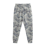 Chinese Sea Dragon Pattern Print Sweatpants