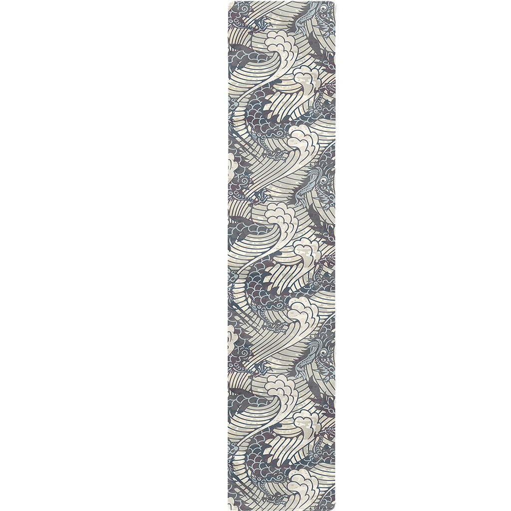 Chinese Sea Dragon Pattern Print Table Runner