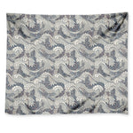 Chinese Sea Dragon Pattern Print Tapestry