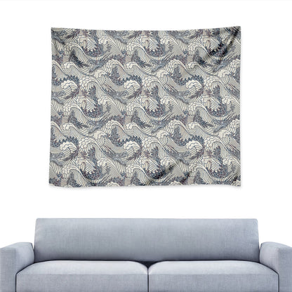 Chinese Sea Dragon Pattern Print Tapestry