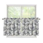 Chinese Sea Dragon Pattern Print Tier Curtains