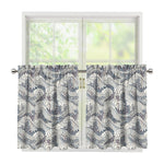 Chinese Sea Dragon Pattern Print Tier Curtains