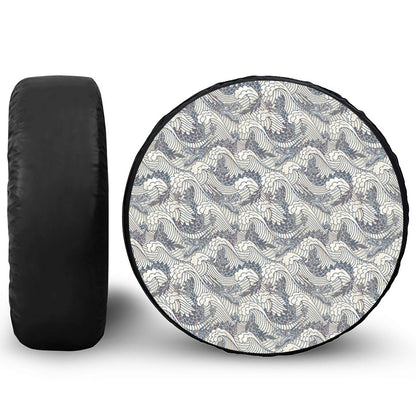 Chinese Sea Dragon Pattern Print Tire Cover