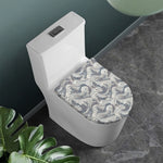 Chinese Sea Dragon Pattern Print Toilet Lid Cover