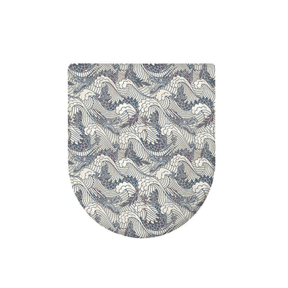 Chinese Sea Dragon Pattern Print Toilet Lid Cover