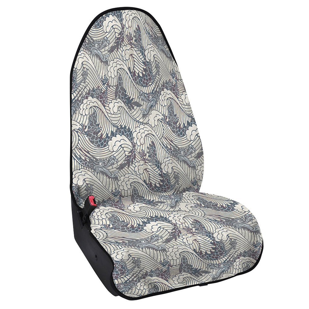 Chinese Sea Dragon Pattern Print Waterproof Car Seat Cover