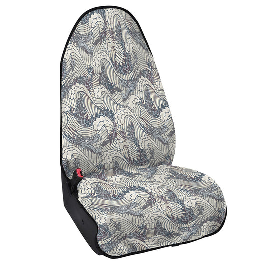 Chinese Sea Dragon Pattern Print Waterproof Car Seat Cover