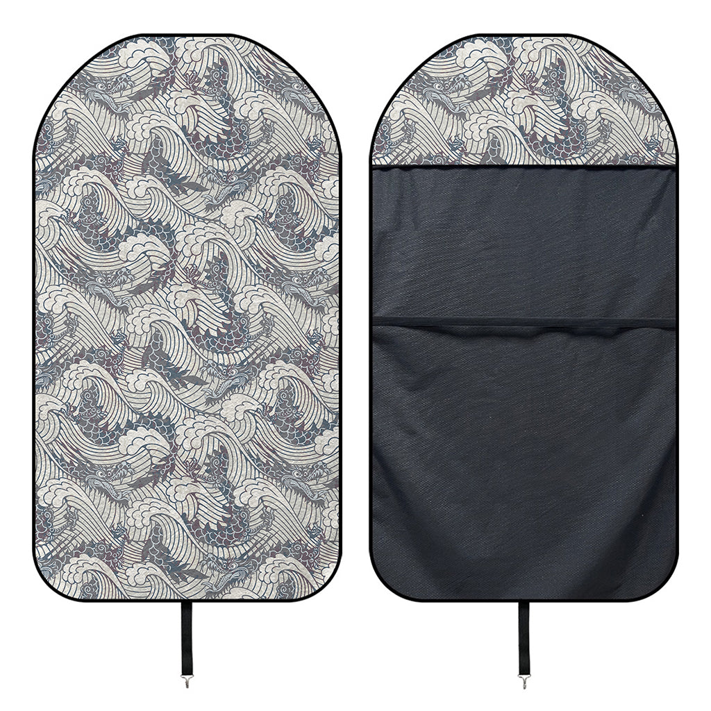Chinese Sea Dragon Pattern Print Waterproof Car Seat Cover