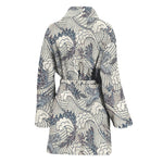 Chinese Sea Dragon Pattern Print Women's Bathrobe