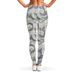 Chinese Sea Dragon Pattern Print Women's Leggings