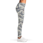 Chinese Sea Dragon Pattern Print Women's Leggings