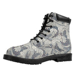 Chinese Sea Dragon Pattern Print Work Boots