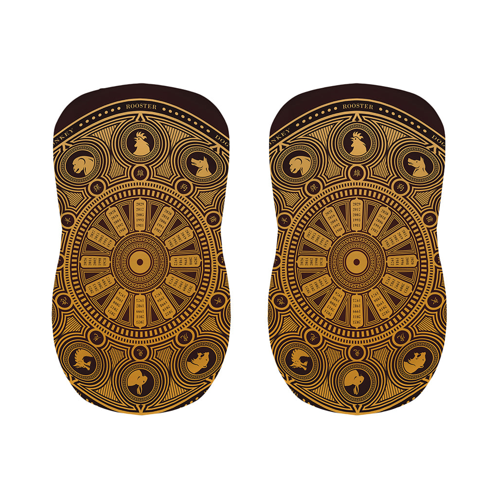 Chinese Zodiac Calendar Signs Print Bar Stool Covers