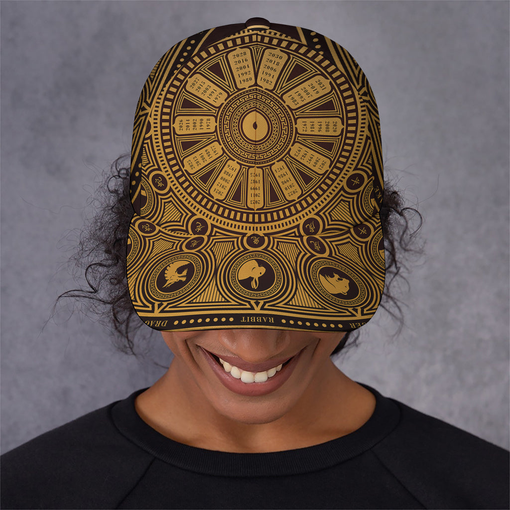 Chinese Zodiac Calendar Signs Print Baseball Cap